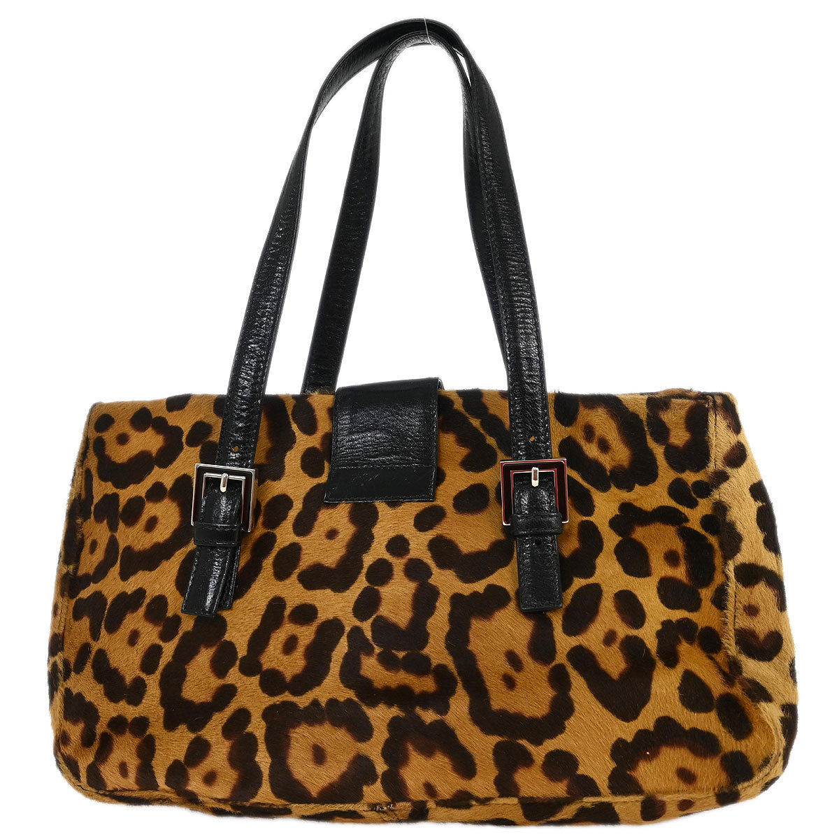 Fendi * Brown Pony Hair Leopard Print Handbag