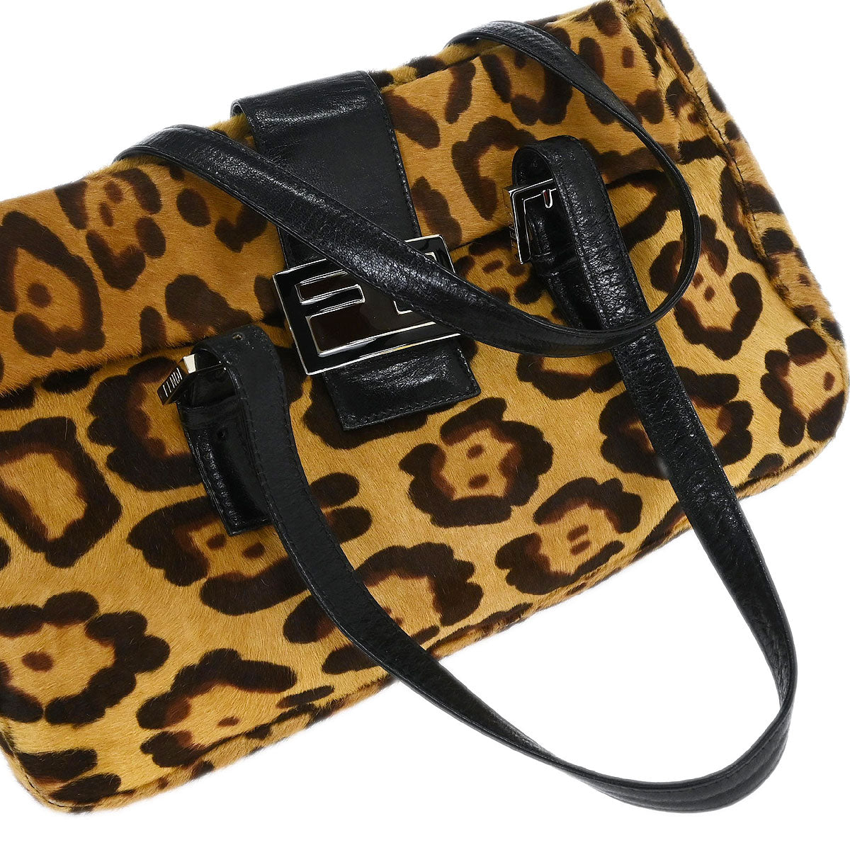 Fendi * Brown Pony Hair Leopard Print Handbag