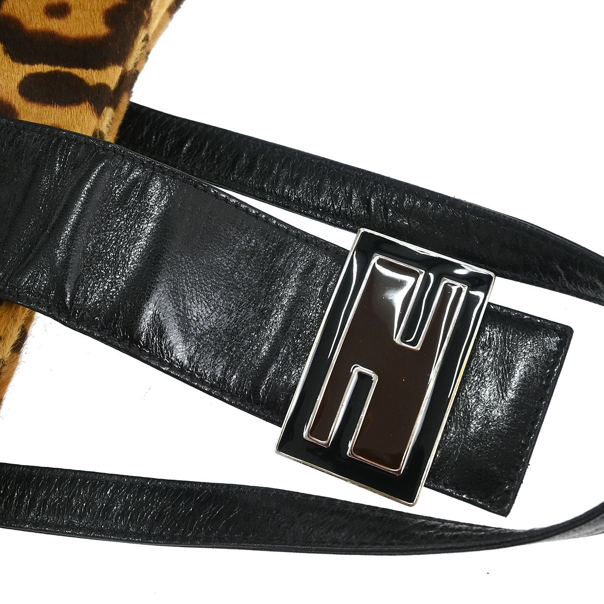 Fendi * Brown Pony Hair Leopard Print Handbag