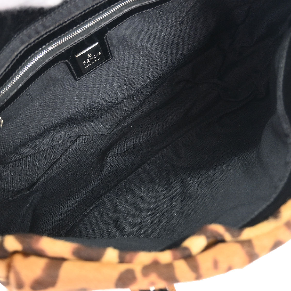 Fendi * Brown Pony Hair Leopard Print Handbag