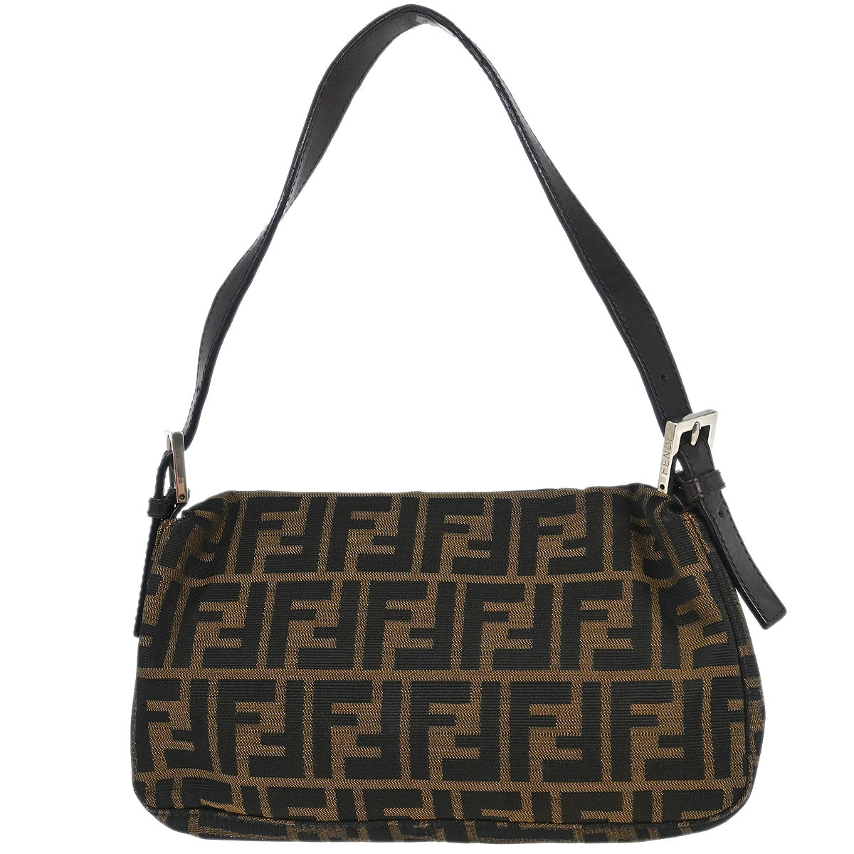 Fendi Brown Canvas Zucca Baguette Handbag