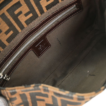 Fendi Brown Canvas Zucca Baguette Handbag