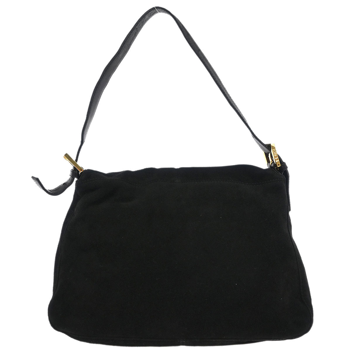 Fendi Black Suede Mamma Baguette Handbag