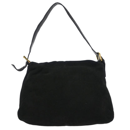 Fendi Black Suede Mamma Baguette Handbag