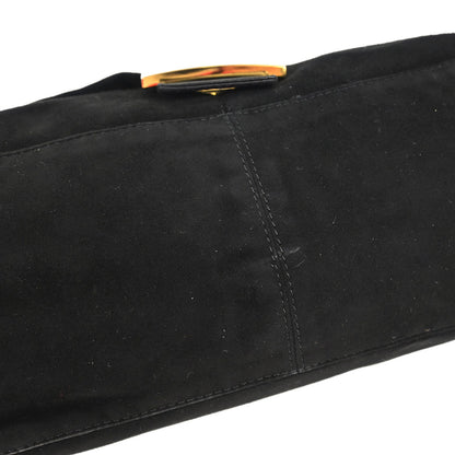 Fendi Black Suede Mamma Baguette Handbag