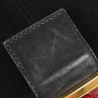 Fendi Black Suede Mamma Baguette Handbag