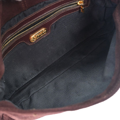 Fendi Brown Suede Baguette Handbag