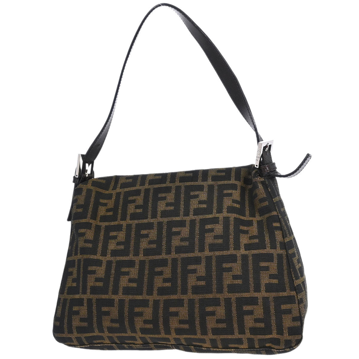 Fendi Brown Canvas Zucca Mamma Baguette Handbag
