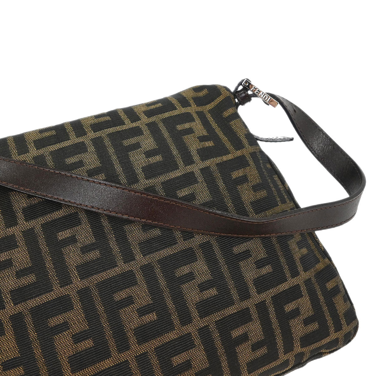 Fendi Brown Canvas Zucca Mamma Baguette Handbag