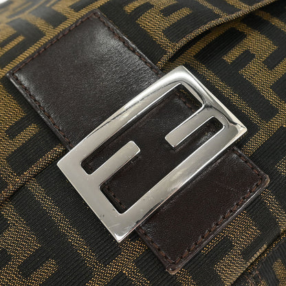 Fendi Brown Canvas Zucca Mamma Baguette Handbag