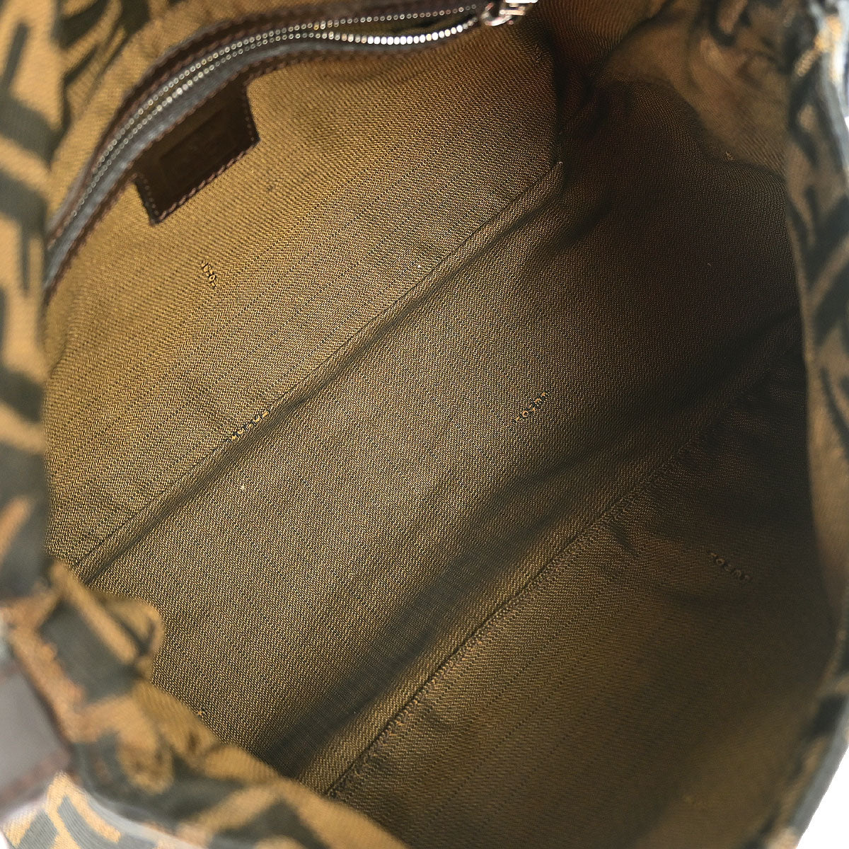 Fendi Brown Canvas Zucca Mamma Baguette Handbag