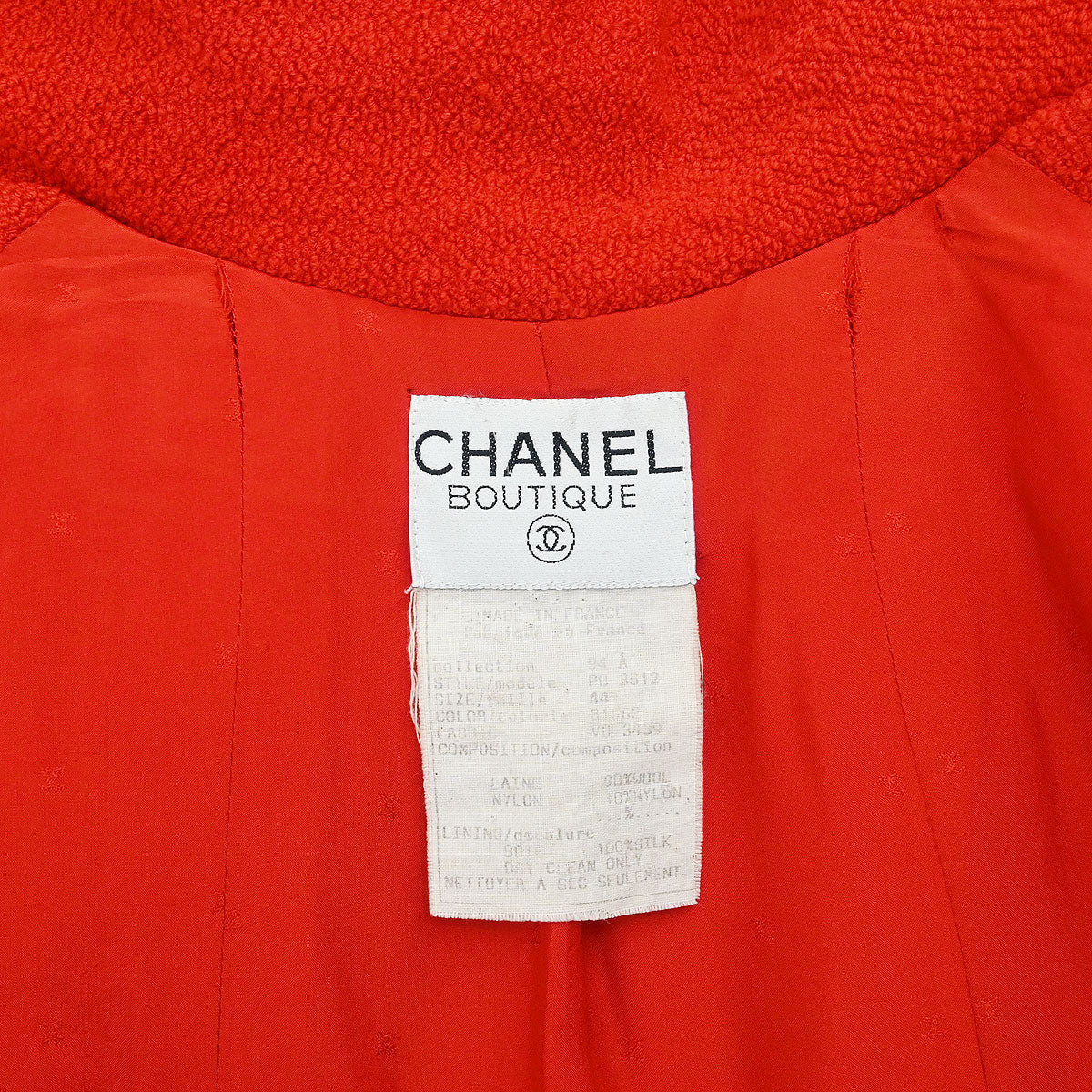 Chanel 1994 Double Breasted Jacket Red #44