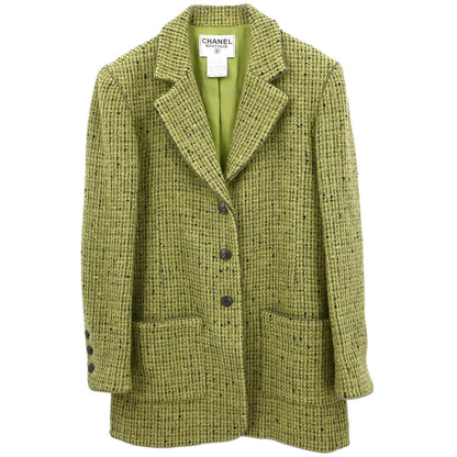 Chanel 1997 Single Breasted Jacket Green #38