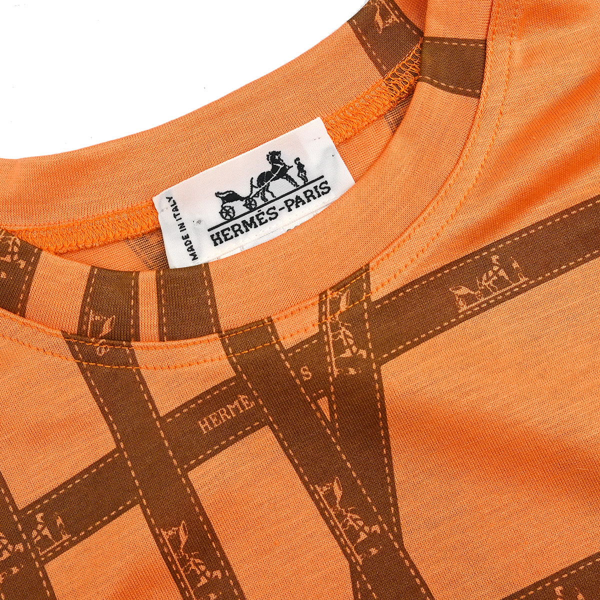 Hermes T-shirt Top Light Orange #M