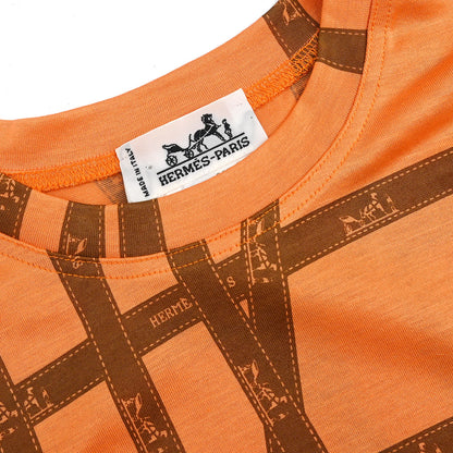 Hermes T-shirt Top Light Orange #M