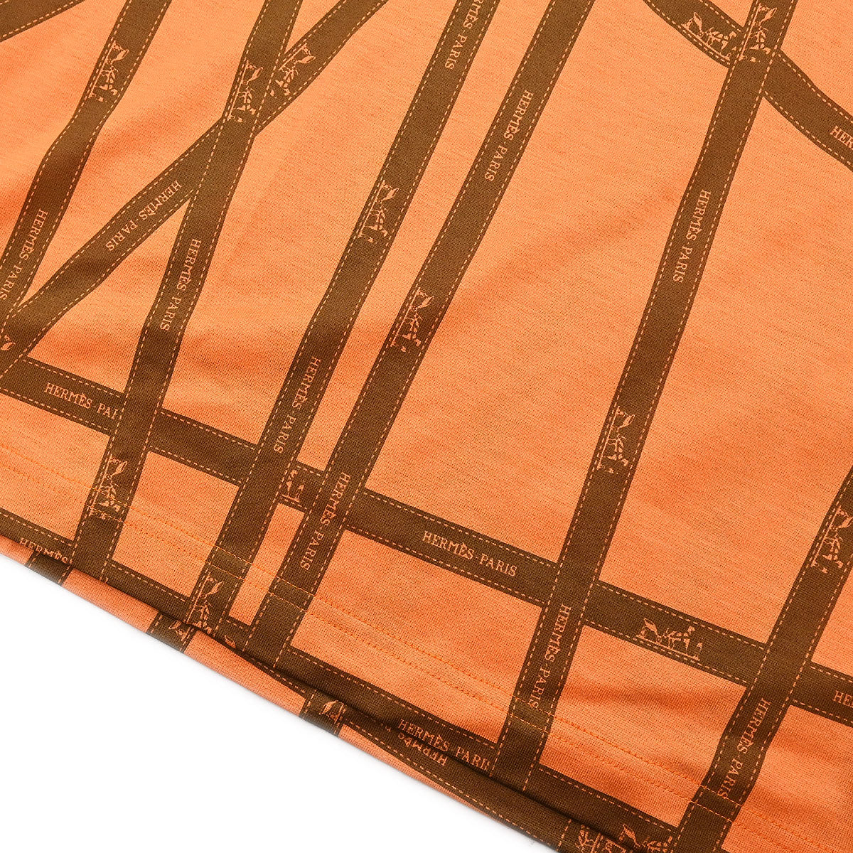 Hermes T-shirt Top Light Orange #M