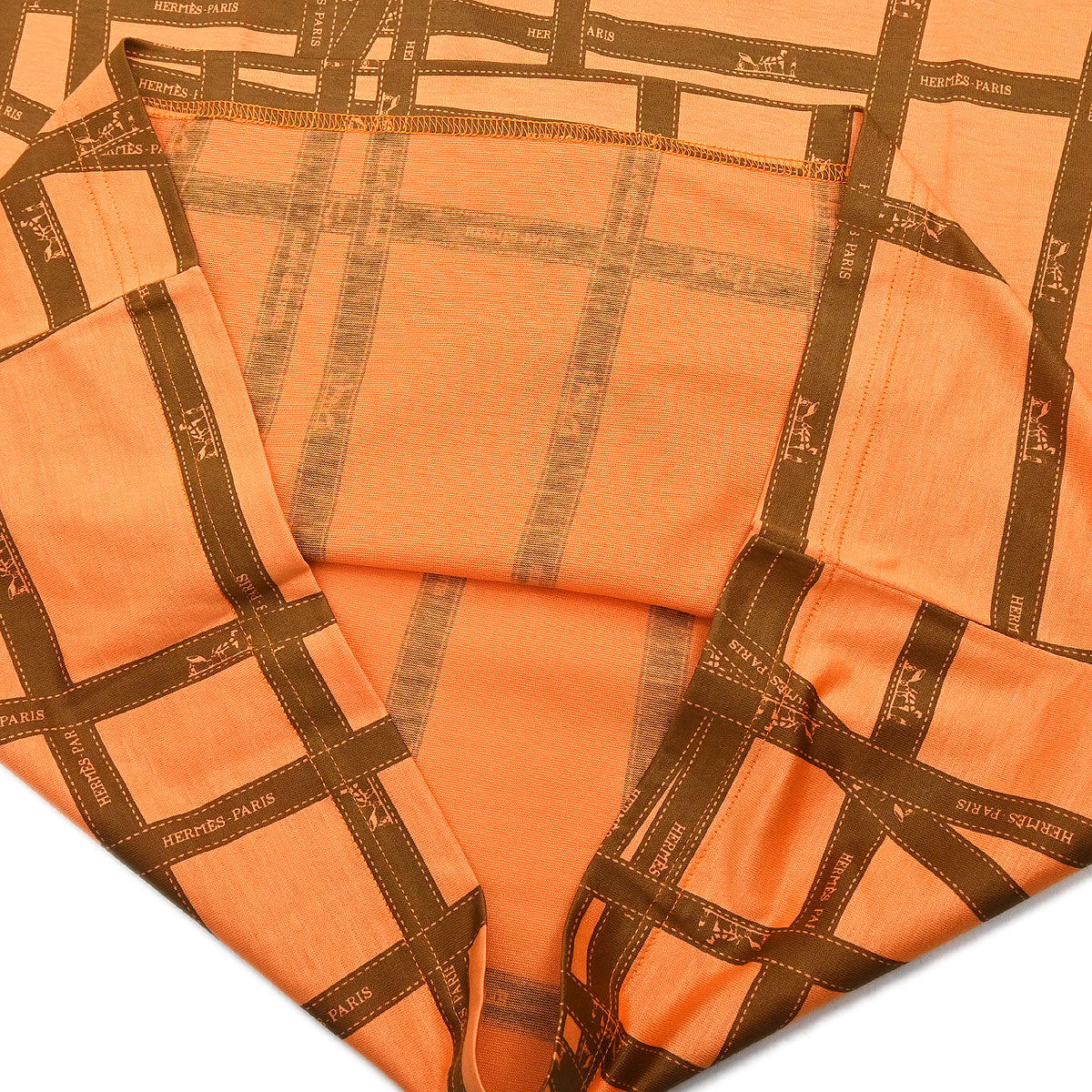 Hermes T-shirt Top Light Orange #M