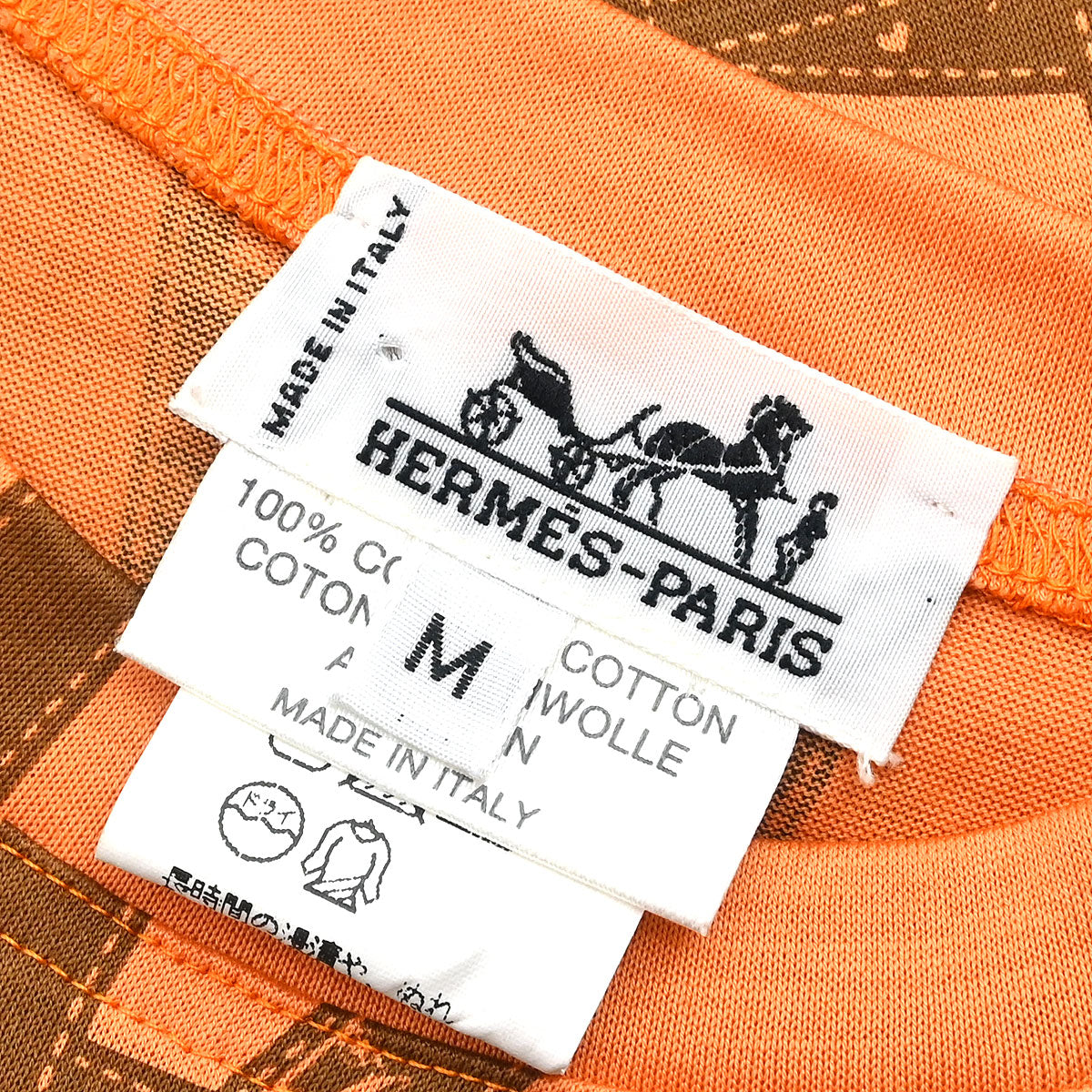 Hermes T-shirt Top Light Orange #M