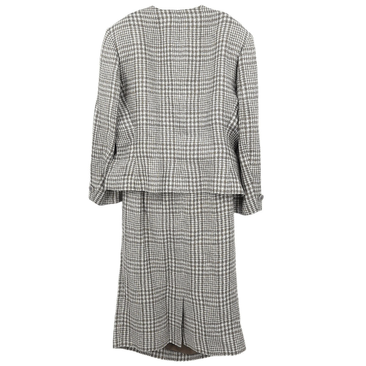 Celine Setup Suit Jacket Skirt Brown #44