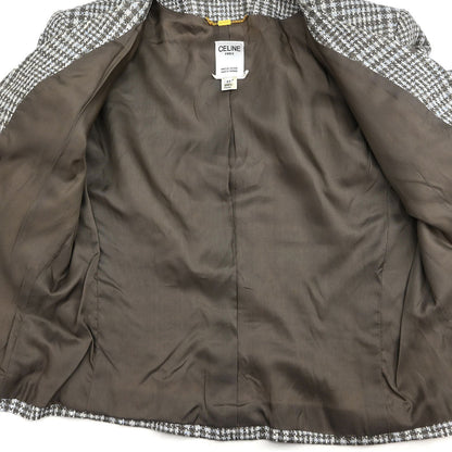 Celine Setup Suit Jacket Skirt Brown #44