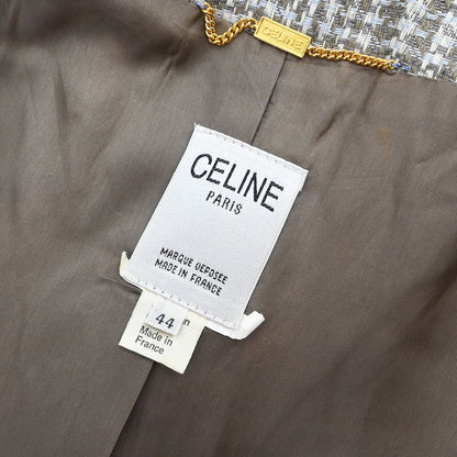 Celine Setup Suit Jacket Skirt Brown #44