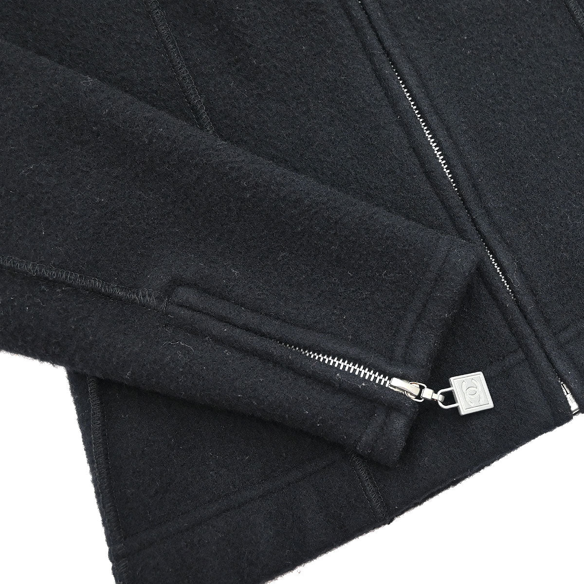 Chanel 2003 Sport Line Zip Up Jacket Black #36