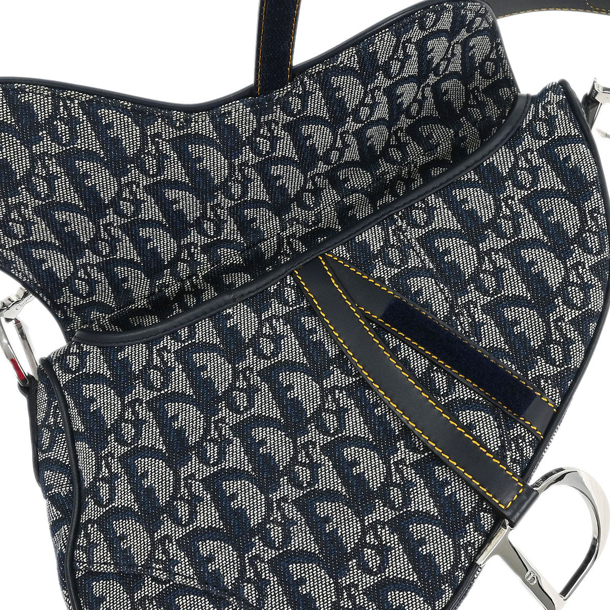 Christian Dior Navy Trotter Saddle Handbag