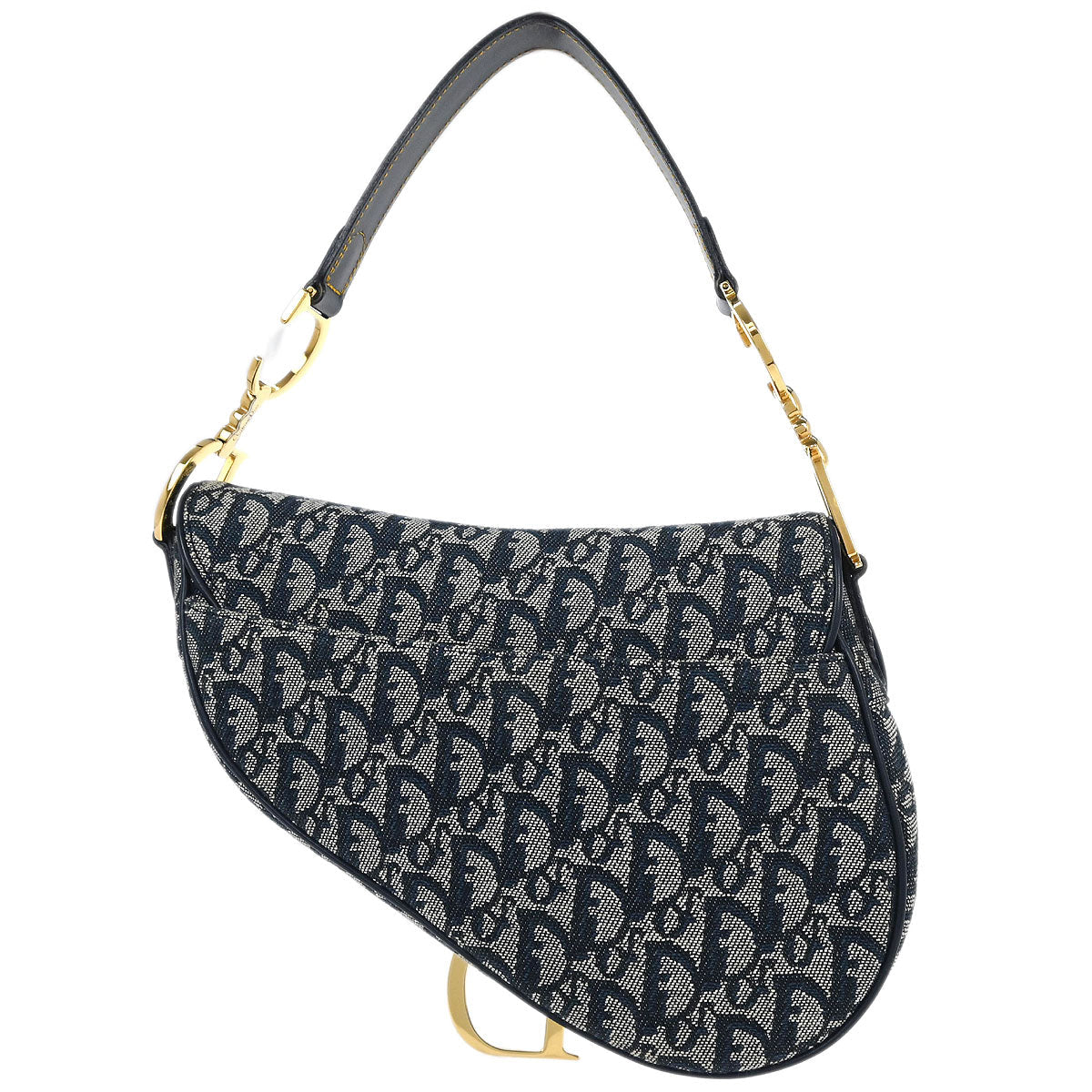 Christian Dior Navy Trotter Saddle Handbag