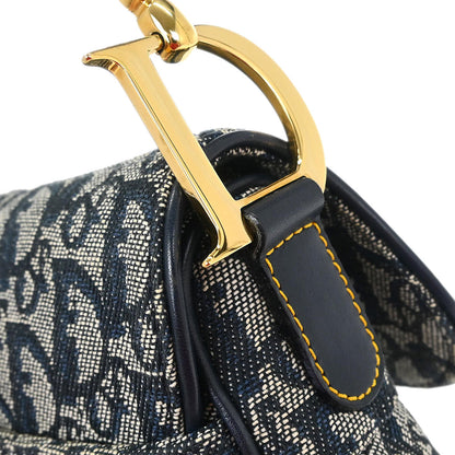 Christian Dior Navy Trotter Saddle Handbag