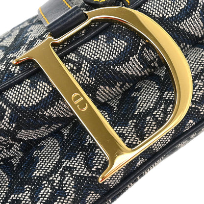 Christian Dior Navy Trotter Saddle Handbag