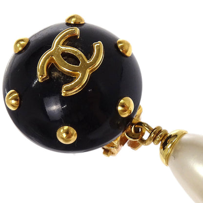 Chanel Costume Pearl Dangle Earrings Clip-On 96C
