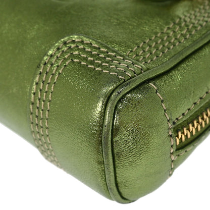 Loewe * Metallic Green Amazona Nano Handbag Pochette
