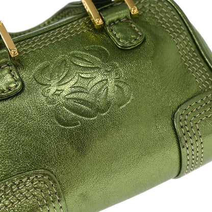 Loewe * Metallic Green Amazona Nano Handbag Pochette