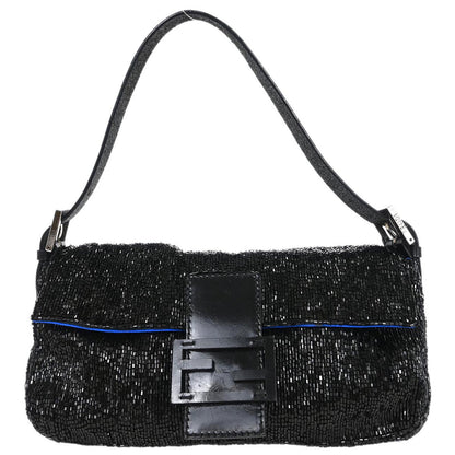 Fendi Black Beads Baguette Handbag