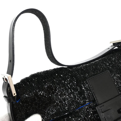 Fendi Black Beads Baguette Handbag