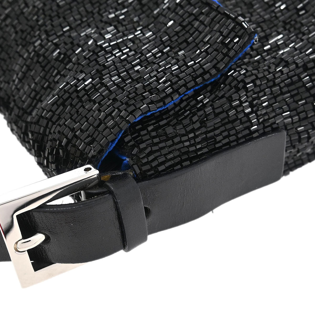 Fendi Black Beads Baguette Handbag