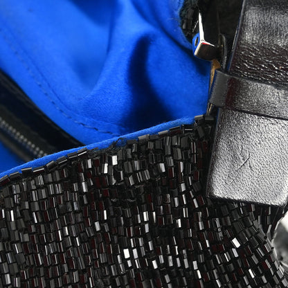 Fendi Black Beads Baguette Handbag