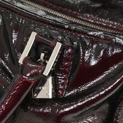 Loewe Bordeaux Patent Leather Amazona 28 Handbag