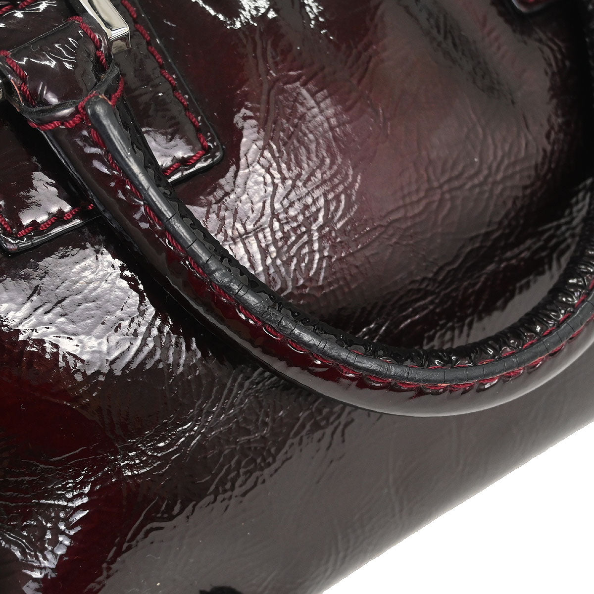 Loewe Bordeaux Patent Leather Amazona 28 Handbag