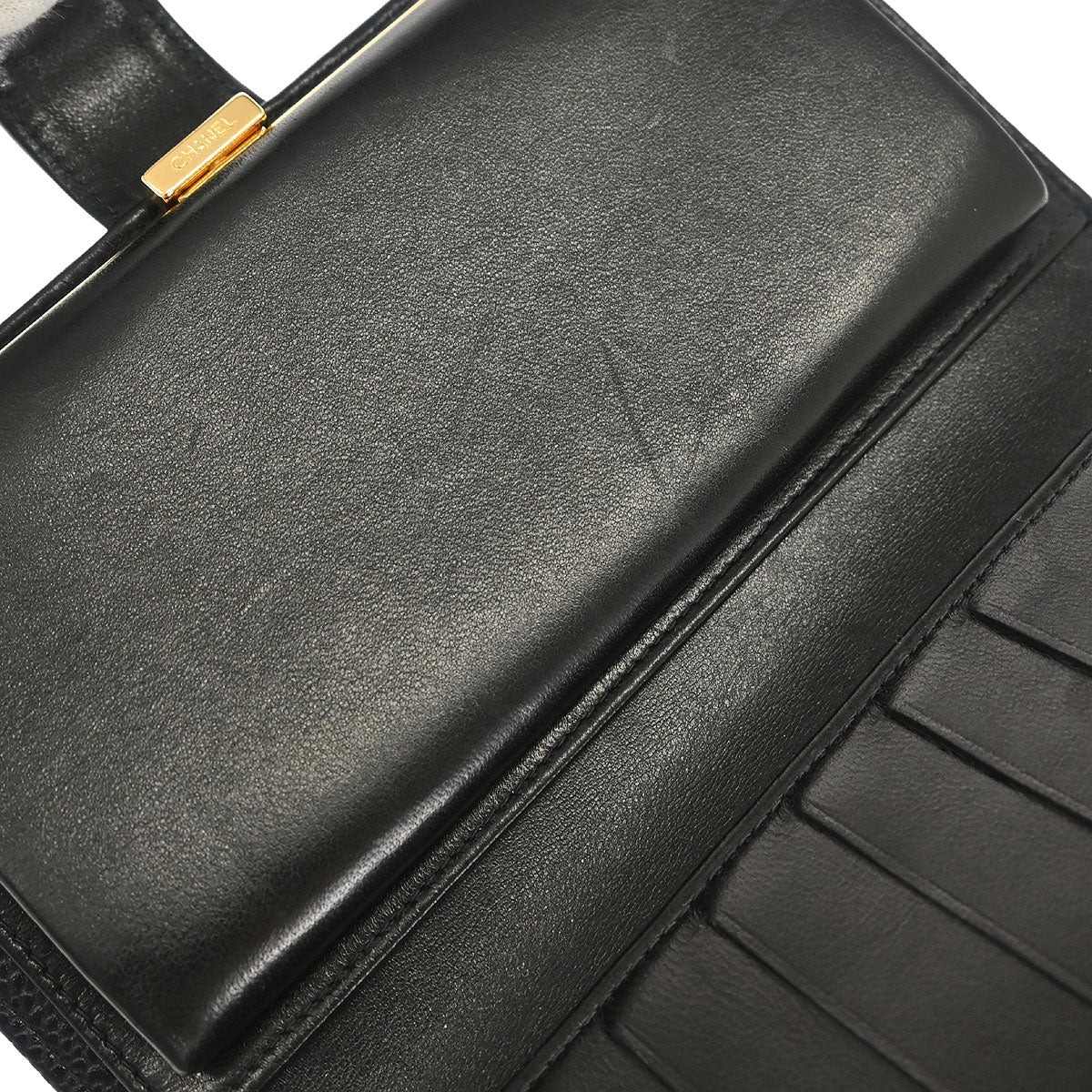 Chanel 2000-2002 Black Caviar Long Wallet