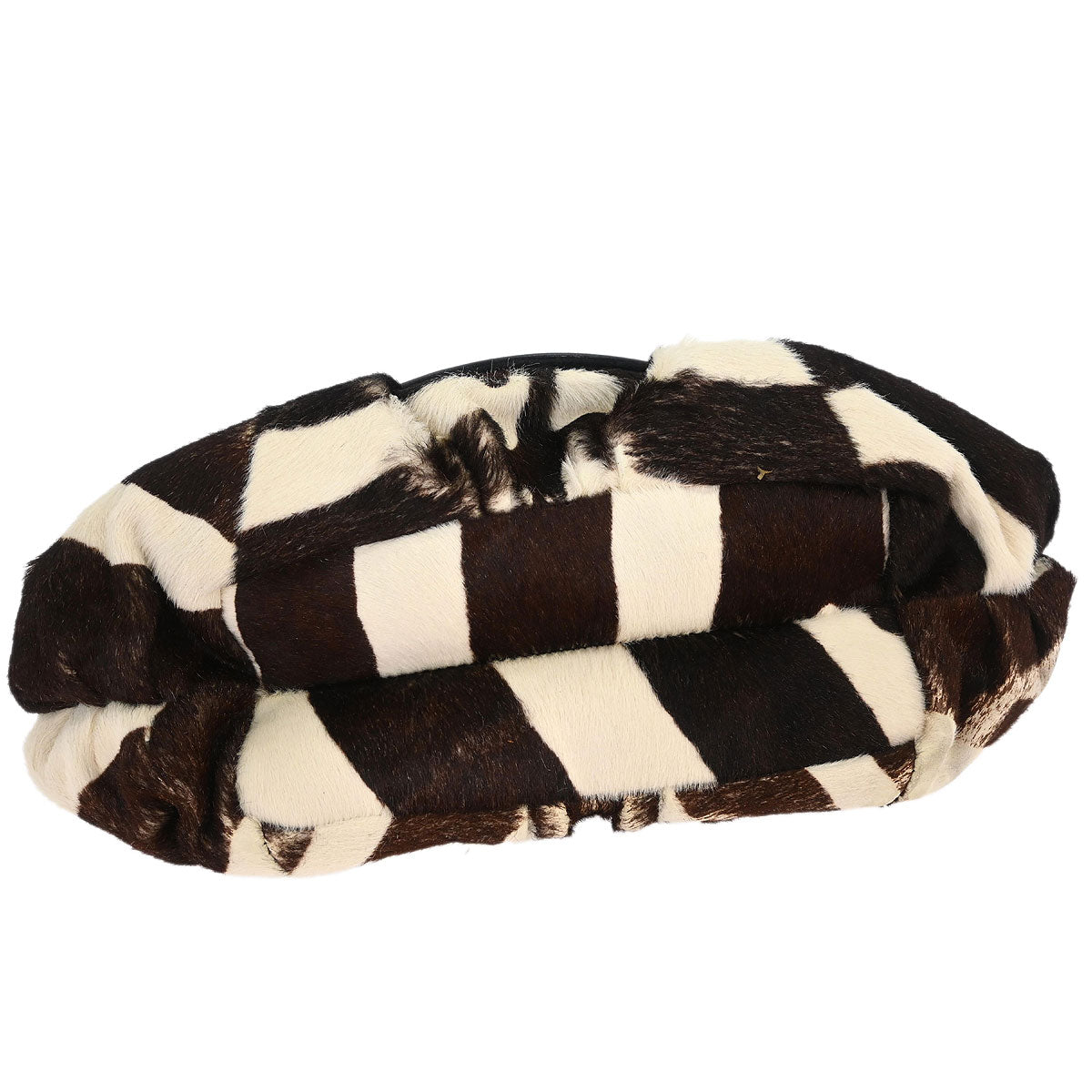 Christian Dior * Brown Pony Hair Zebra Jazzclub Handbag