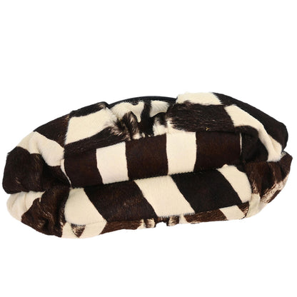 Christian Dior * Brown Pony Hair Zebra Jazzclub Handbag