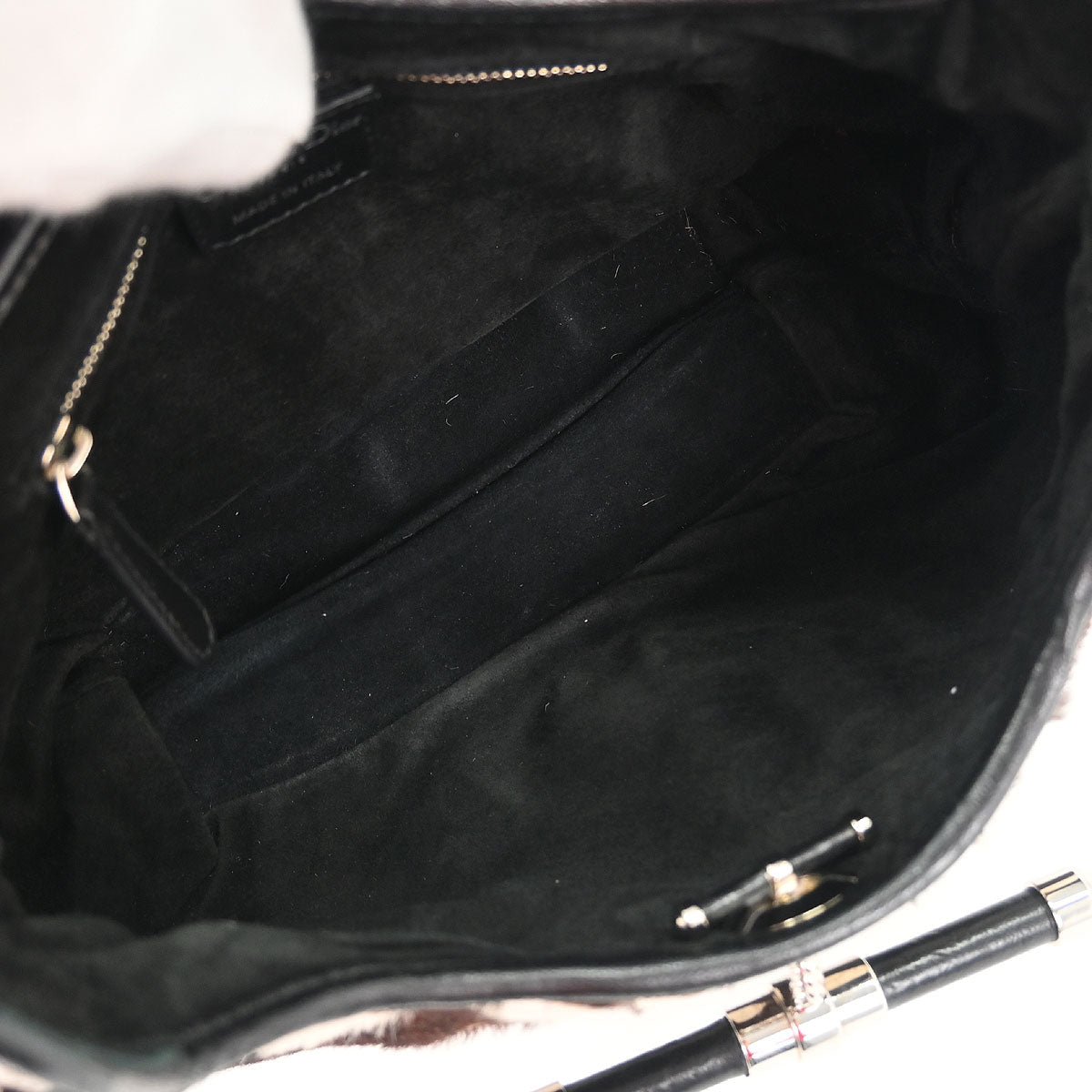 Christian Dior * Brown Pony Hair Zebra Jazzclub Handbag