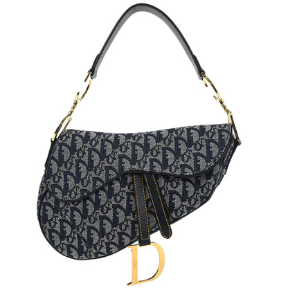 Christian Dior Navy Trotter Saddle Handbag