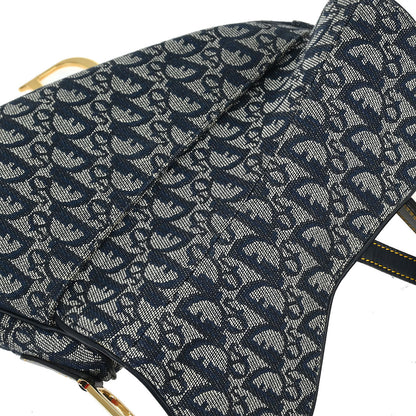 Christian Dior Navy Trotter Saddle Handbag
