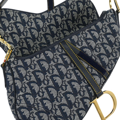 Christian Dior Navy Trotter Saddle Handbag