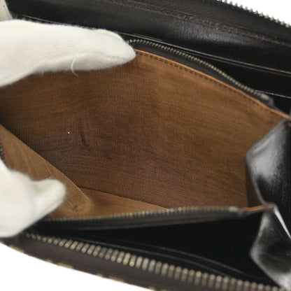 Fendi Beige Zucchino Zip Around Wallet