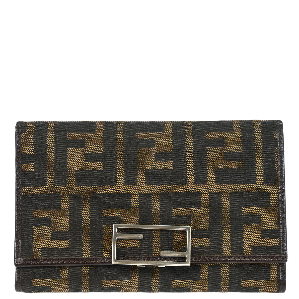 Fendi Brown Zucca Trifold Wallet