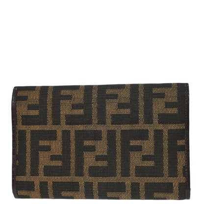 Fendi Brown Zucca Trifold Wallet