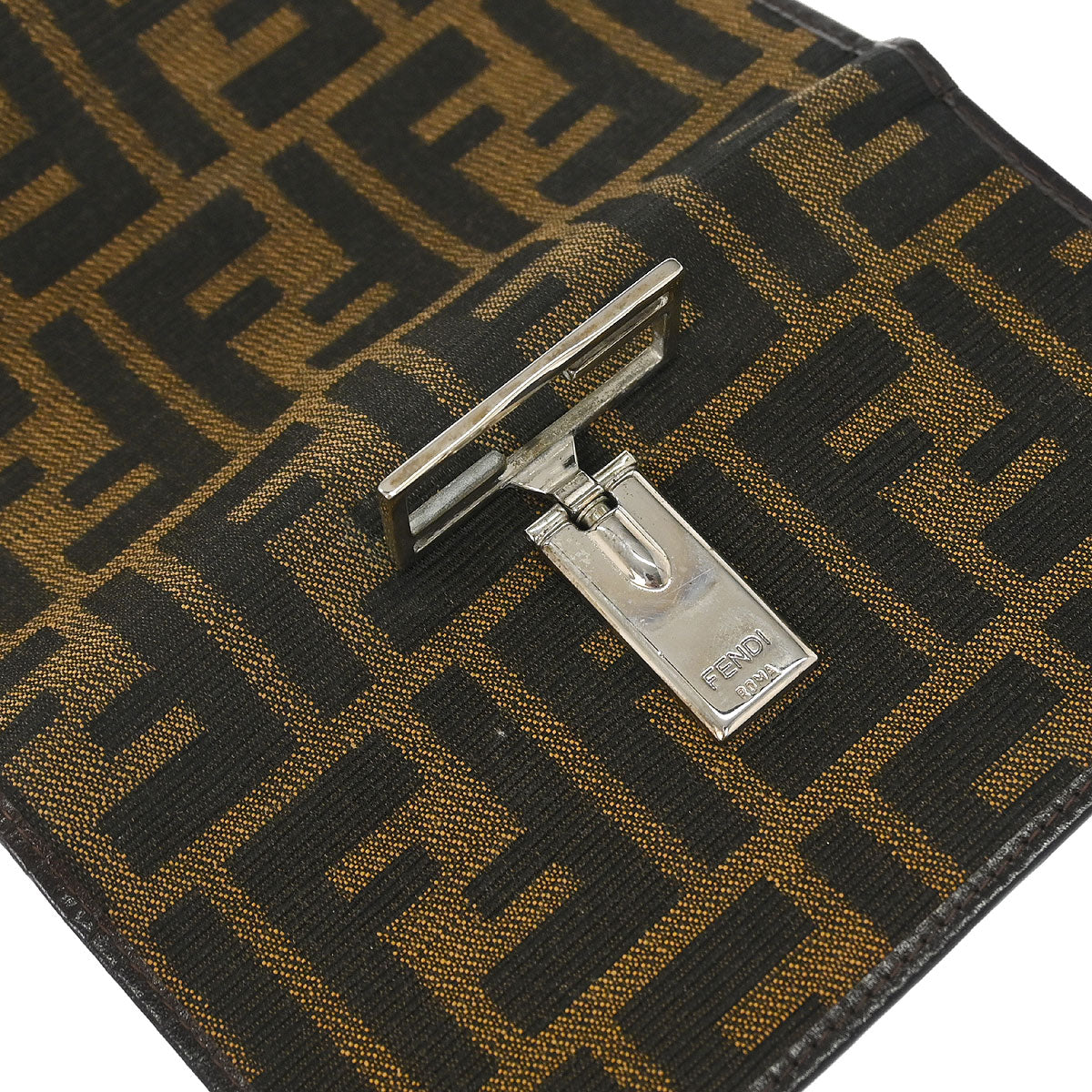 Fendi Brown Zucca Trifold Wallet